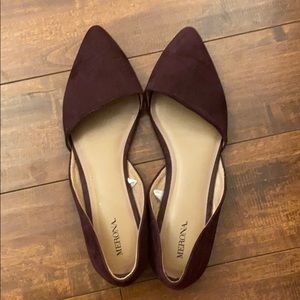 Burgundy merona d orsay flat